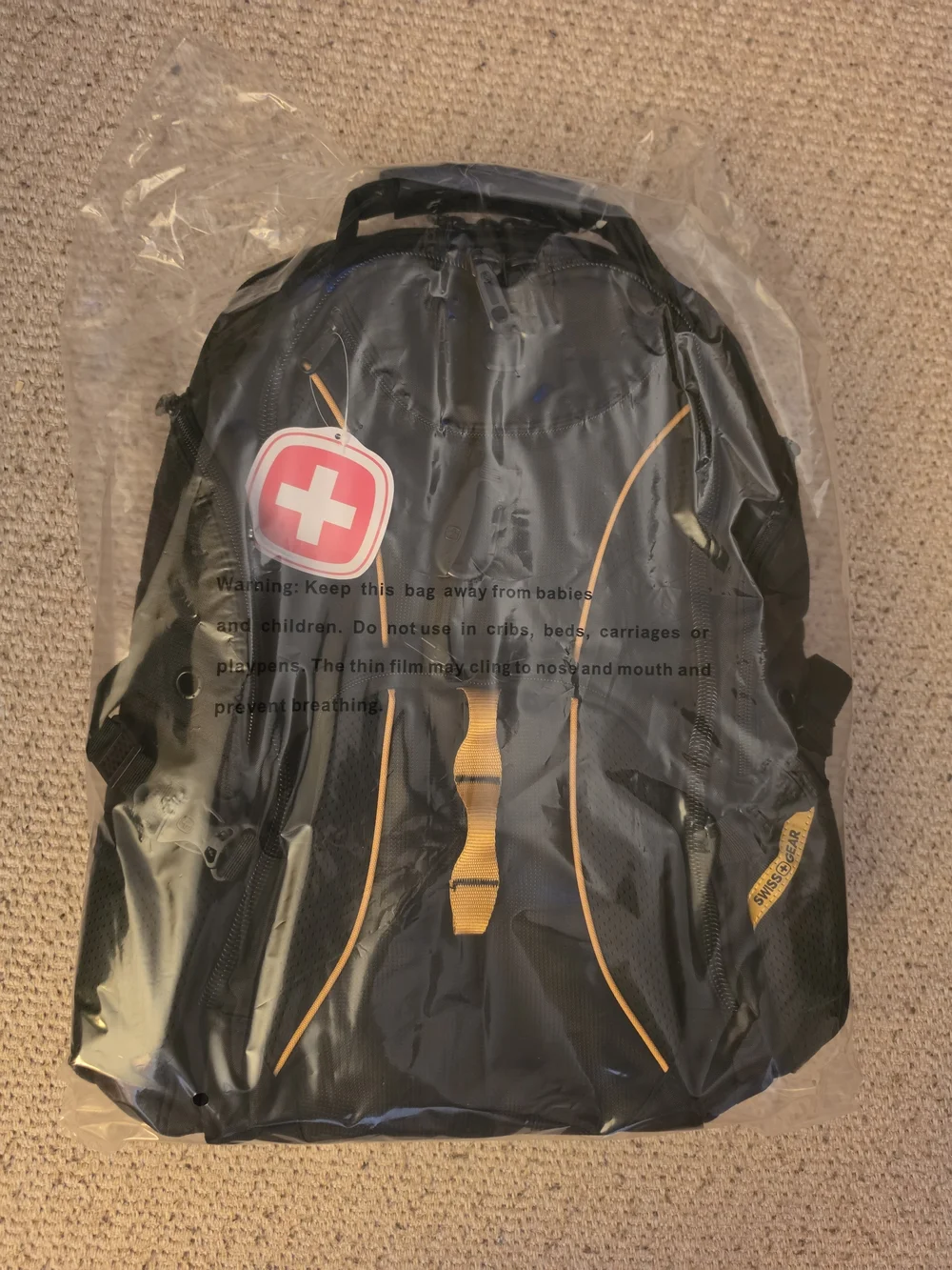 SwissGear Black & Yellow Multi-Compartment Laptop Backpack